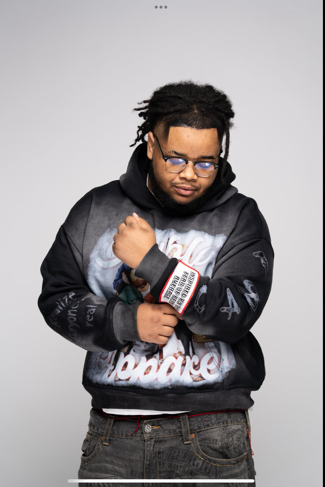 “Double R Apparel” fear of being average vintage hoodie