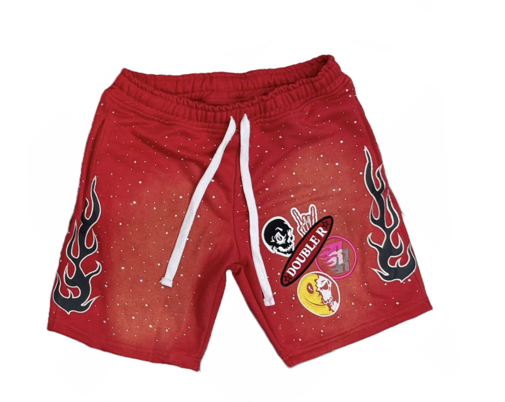 DOUBLER PATCH RHINESTONE SHORTS