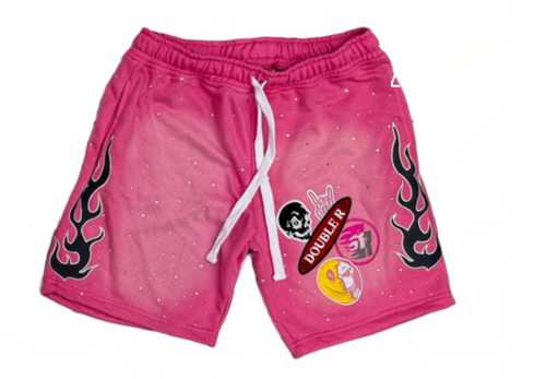 DOUBLER PATCH RHINESTONE SHORTS