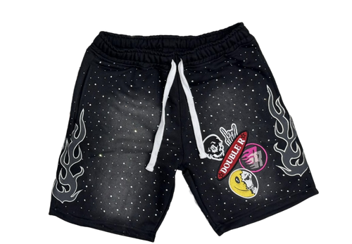 Rhinestone “DR” shorts