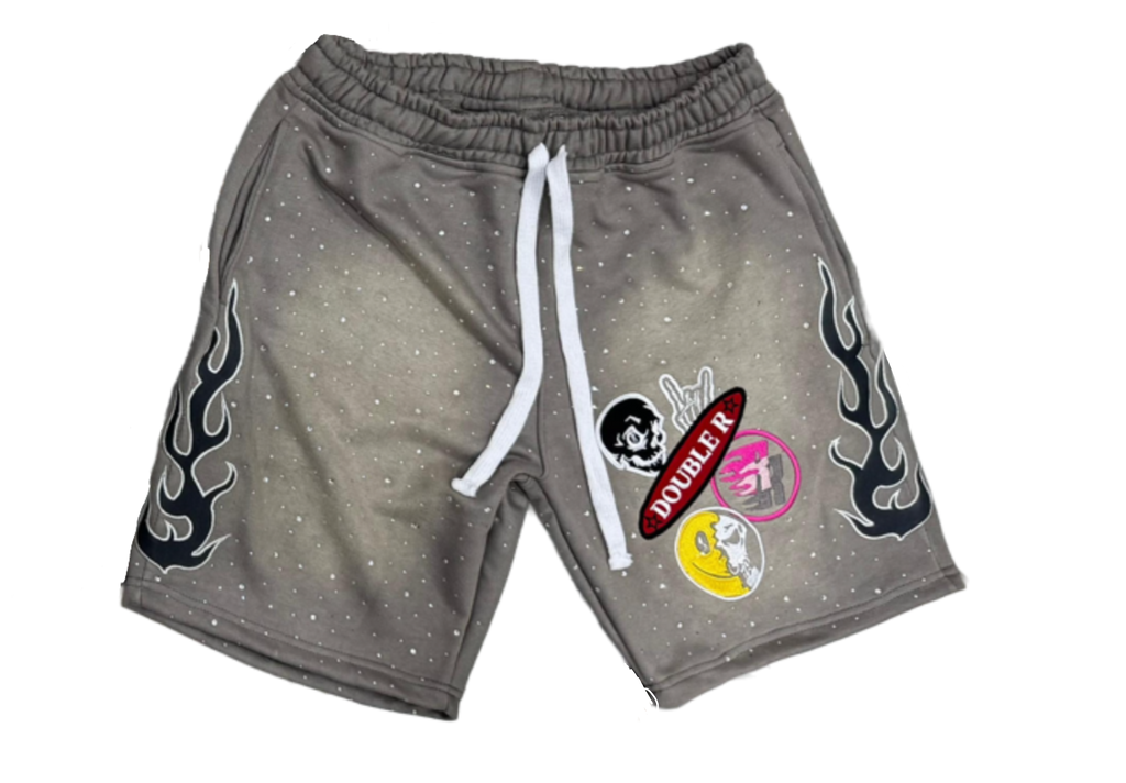 Rhinestone “DR” shorts